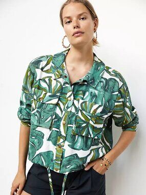 Hutch | Botanical Tencel and Linen Blend Jacket | NWT